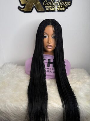 30 inch micro twist wig – color 1 closure wig