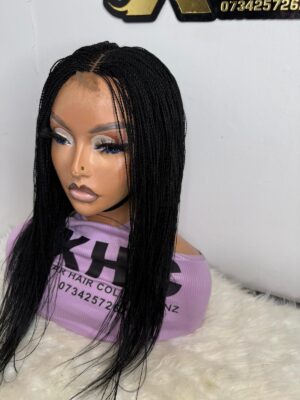 22 inch micro twist wig – color 1 closure wig