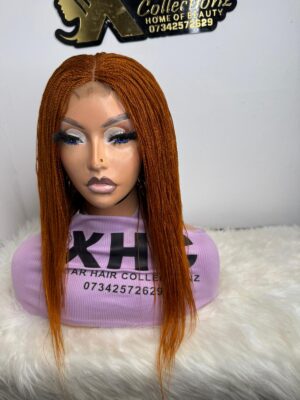 22 inch micro twist wig – orange closure wig