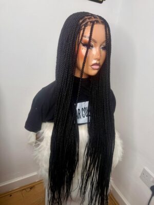 wig type:knotless braids color: 1 length :34