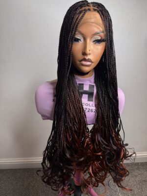32 inches french curls wig – full lace ombre wig