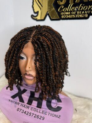 10 inches kinky curly wig – 2x4 lace wig color 1 & 30