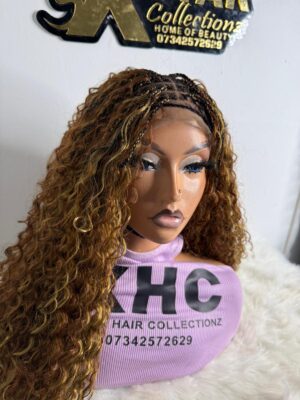 22 inches boho knotless braids wig – full lace wig color 27 & 30