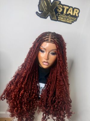 24 inches boho knotless braids wig – full lace wig color 350