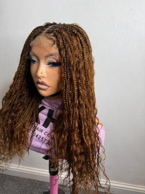 32 inches boho knotless braids wig – 5x5 lace wig color 30