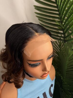 16 inches 1b/2 wave bounce wig – 5x5 closure wig